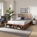 Baxton Studio Milana Modern Transitional Ash Walnut Brown Finished Wood 4-Drawer Full Size Platform Storage Bed - Milana-Ash Walnut-Full