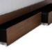 Baxton Studio Alba Modern Transitional Ash Walnut Brown Finished Wood Queen Size 4-Drawer Platform Storage Bed with Built-In Shelves - Alba-Ash Walnut-Queen