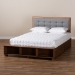 Baxton Studio Cosma Modern Transitional Ash Walnut Brown Finished Wood 4-Drawer Full Size Platform Storage Bed - Cosma-Dark Grey/Ash Walnut-Full