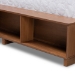Baxton Studio Cosma Modern Transitional Ash Walnut Brown Finished Wood 4-Drawer Full Size Platform Storage Bed - Cosma-Dark Grey/Ash Walnut-Full