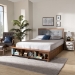 Baxton Studio Cosma Modern Transitional Ash Walnut Brown Finished Wood 4-Drawer Full Size Platform Storage Bed - Cosma-Dark Grey/Ash Walnut-Full