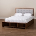 Baxton Studio Cosma Modern Transitional Ash Walnut Brown Finished Wood 4-Drawer Queen Size Platform Storage Bed - Cosma-Light Grey/Ash Walnut-Queen
