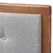 Baxton Studio Cosma Modern Transitional Ash Walnut Brown Finished Wood 4-Drawer Queen Size Platform Storage Bed - Cosma-Light Grey/Ash Walnut-Queen