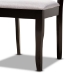 Baxton Studio Jana Modern and Contemporary Grey Fabric Upholstered and Dark Brown Finished Wood 5-Piece Dining Set - Jana-Grey/Dark Brown-5PC Dining Set
