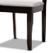 Baxton Studio Daisy Modern and Contemporary Grey Fabric Upholstered and Dark Brown Finished Wood 5-Piece Dining Set - Daisy-Grey/Dark Brown-5PC Dining Set