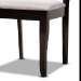 Baxton Studio Selby Modern and Contemporary Grey Fabric Upholstered and Dark Brown Finished Wood 5-Piece Dining Set - Selby-Grey/Dark Brown-5PC Dining Set