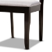 Baxton Studio Adina Modern and Contemporary Grey Fabric Upholstered and Dark Brown Finished Wood 5-Piece Dining Set - Adina-Grey/Dark Brown-5PC Dining Set