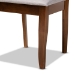 Baxton Studio Dayna Modern and Contemporary Grey Fabric Upholstered and Walnut Brown Finished Wood 5-Piece Dining Set - Dayna-Grey/Walnut-5PC Dining Set