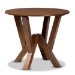 Baxton Studio Zoe Modern and Contemporary Grey Fabric Upholstered and Walnut Brown Finished Wood 5-Piece Dining Set - Zoe-Grey/Walnut-5PC Dining Set