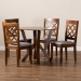 Baxton Studio Zoe Modern and Contemporary Grey Fabric Upholstered and Walnut Brown Finished Wood 5-Piece Dining Set - Zoe-Grey/Walnut-5PC Dining Set