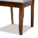 Baxton Studio Beth Modern and Contemporary Grey Fabric Upholstered and Walnut Brown Finished Wood 5-Piece Dining Set - Beth-Grey/Walnut-5PC Dining Set