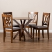 Baxton Studio Maya Modern and Contemporary Grey Fabric Upholstered and Walnut Brown Finished Wood 5-Piece Dining Set - Maya-Grey/Walnut-5PC Dining Set