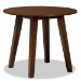 Baxton Studio Leon Modern and Contemporary Grey Fabric Upholstered and Walnut Brown Finished Wood 5-Piece Dining Set - Leon-Grey/Walnut-5PC Dining Set