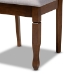 Baxton Studio Leon Modern and Contemporary Grey Fabric Upholstered and Walnut Brown Finished Wood 5-Piece Dining Set - Leon-Grey/Walnut-5PC Dining Set