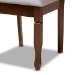 Baxton Studio Aggie Modern and Contemporary Grey Fabric Upholstered and Walnut Brown Finished Wood 5-Piece Dining Set - Aggie-Grey/Walnut-5PC Dining Set