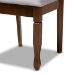 Baxton Studio April Modern and Contemporary Grey Fabric Upholstered and Walnut Brown Finished Wood 5-Piece Dining Set - April-Grey/Walnut-5PC Dining Set