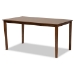 Baxton Studio Reneau Modern and Contemporary Grey Fabric Upholstered and Walnut Brown Finished Wood 6-Piece Dining Set - RH316C-Grey/Walnut-6PC Dining Set
