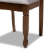 Baxton Studio Reneau Modern and Contemporary Grey Fabric Upholstered and Walnut Brown Finished Wood 6-Piece Dining Set - RH316C-Grey/Walnut-6PC Dining Set