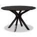 Baxton Studio Elena Modern and Contemporary Grey Fabric Upholstered and Dark Brown Finished Wood 7-Piece Dining Set - Elena-Grey/Dark Brown-7PC Dining Set