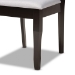 Baxton Studio Elena Modern and Contemporary Grey Fabric Upholstered and Dark Brown Finished Wood 7-Piece Dining Set - Elena-Grey/Dark Brown-7PC Dining Set