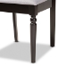 Baxton Studio Renaud Modern and Contemporary Grey Fabric Upholstered and Dark Brown Finished Wood 7-Piece Dining Set - RH332C-Grey/Dark Brown-7PC Dining Set