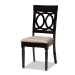 Baxton Studio Jessie Modern and Contemporary Sand Fabric Upholstered and Dark Brown Finished Wood 7-Piece Dining Set - Jessie-Sand/Dark Brown-7PC Dining Set