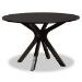Baxton Studio Jessie Modern and Contemporary Sand Fabric Upholstered and Dark Brown Finished Wood 7-Piece Dining Set - Jessie-Sand/Dark Brown-7PC Dining Set