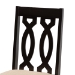 Baxton Studio Callie Modern and Contemporary Sand Fabric Upholstered and Dark Brown Finished Wood 7-Piece Dining Set - Callie-Sand/Dark Brown-7PC Dining Set