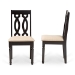 Baxton Studio Cherese Modern and Contemporary Sand Fabric Upholstered and Dark Brown Finished Wood 2-Piece Dining Chair Set - RH334C-Sand/Dark Brown-DC-2PK