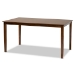 Baxton Studio Verner Modern and Contemporary Grey Fabric Upholstered and Walnut Brown Finished Wood 7-Piece Dining Set - RH330C-Grey/Walnut-DC-7PC Dining Set