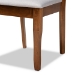 Baxton Studio Jana Modern and Contemporary Grey Fabric Upholstered and Walnut Brown Finished Wood 7-Piece Dining Set - Jana-Grey/Walnut-7PC Dining Set