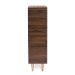 Baxton Studio Landen Mid-Century Modern Walnut Brown and Gold Finished Wood 2-Door Entryway Shoe storage Cabinet - LV10SC10151WI-Columbia/Gold-Shoe Cabinet