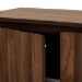 Baxton Studio Landen Mid-Century Modern Walnut Brown and Gold Finished Wood 2-Door Entryway Shoe storage Cabinet - LV10SC10151WI-Columbia/Gold-Shoe Cabinet