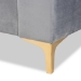 Baxton Studio Oksana Modern Contemporary Glam and Luxe Light Grey Velvet Fabric Upholstered and Gold Finished Twin Size Daybed - CF0344-Light Grey Daybed-Twin