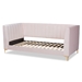 Baxton Studio Oksana Modern Contemporary Glam and Luxe Light Pink Velvet Fabric Upholstered and Gold Finished Twin Size Daybed - CF0344-Light Pink Daybed-Twin