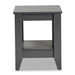 Baxton Studio Audra Modern and Contemporary Grey Finished Wood Living Room End Table - ET8000-Grey-ET