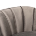 Baxton Studio Kailyn Glam and Luxe Grey Velvet Fabric Upholstered and Gold Finished Sofa - TSF-6719-3-Grey Velvet/Gold-SF
