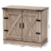 Baxton Studio Wayne Modern Contemporary Farmhouse Oak Brown Finished Wood 2-Door Shoe Storage Cabinet - SC910041-2-Oak-Shoe Cabinet