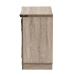 Baxton Studio Wayne Modern Contemporary Farmhouse Oak Brown Finished Wood 2-Door Shoe Storage Cabinet - SC910041-2-Oak-Shoe Cabinet