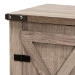 Baxton Studio Wayne Modern Contemporary Farmhouse Oak Brown Finished Wood 2-Door Shoe Storage Cabinet - SC910041-2-Oak-Shoe Cabinet
