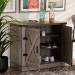 Baxton Studio Wayne Modern Contemporary Farmhouse Oak Brown Finished Wood 2-Door Shoe Storage Cabinet - SC910041-2-Oak-Shoe Cabinet