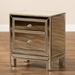 Baxton Studio Fadri Contemporary Glam and Luxe Mirrored 2-Drawer End Table - RXF-2393-ET