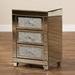 Baxton Studio Ralston Contemporary Glam and Luxe Mirrored 3-Drawer End Table - RXF-2439-ET
