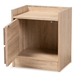 Baxton Studio Hale Modern and Contemporary Oak Finished Wood 1-Door Nightstand - ET8003-Oak-NS