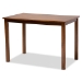 Baxton Studio Seda Modern and Contemporary Grey Fabric Upholstered and Walnut Brown Finished Wood 5-Piece Dining Set - Seda-Grey/Walnut-5PC Dining Set
