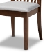 Baxton Studio Seda Modern and Contemporary Grey Fabric Upholstered and Walnut Brown Finished Wood 5-Piece Dining Set - Seda-Grey/Walnut-5PC Dining Set