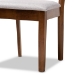 Baxton Studio Edona Modern and Contemporary Grey Fabric Upholstered and Walnut Brown Finished Wood 5-Piece Dining Set - Edona-Grey/Walnut-5PC Dining Set