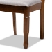 Baxton Studio Darina Modern and Contemporary Grey Fabric Upholstered and Walnut Brown Finished Wood 5-Piece Dining Set - Darina-Grey/Walnut-5PC Dining Set