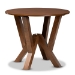 Baxton Studio Ariane Modern and Contemporary Grey Fabric Upholstered and Walnut Brown Finished Wood 5-Piece Dining Set - Ariane-Grey/Walnut-5PC Dining Set