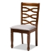 Baxton Studio Lanier Modern and Contemporary Grey Fabric Upholstered and Walnut Brown Finished Wood 6-Piece Dining Set - RH318C-Grey/Walnut-6PC Dining Set